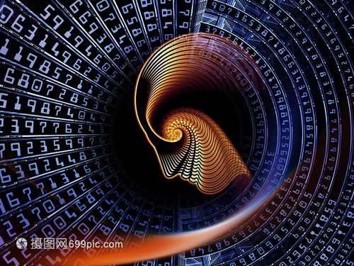 人數(shù)字系列適合科學(xué)信息技術(shù)教育項(xiàng)目背景的象征人類概況數(shù)字的成